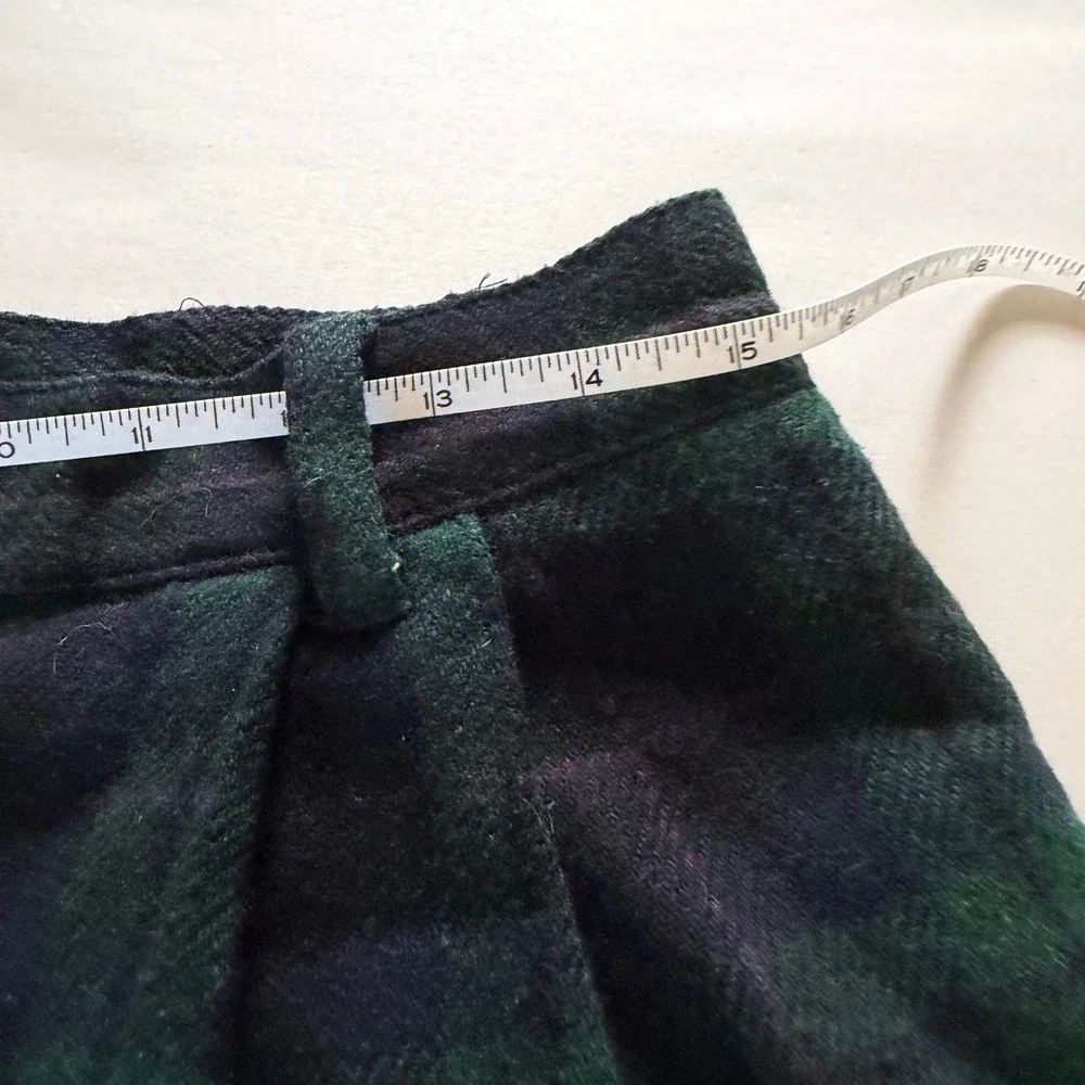 Sag Harbor Vintage Tartan Plaid Culotte Shorts Wool Blend Preppy Academia 10